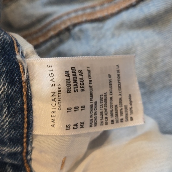 American Eagle Jeans Size 10 Regular Ripped - Picture 5 of 12
